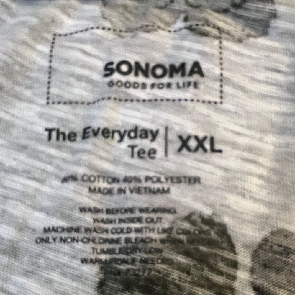 Sonoma Gray Floral Long Sleeve Tee - Picture 5 of 6